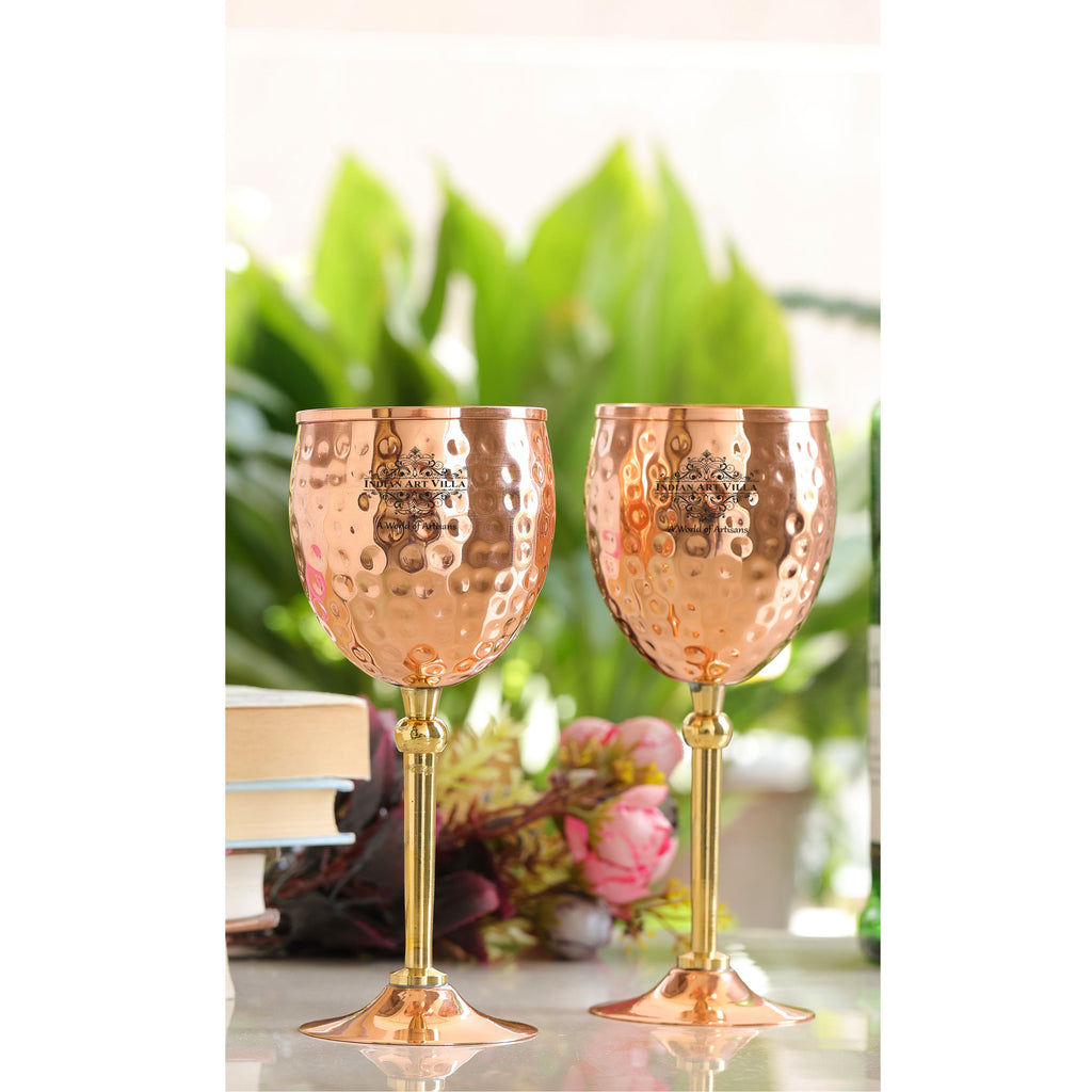 Indian Art Villa Copper Champagne Glass 7.3'' Inch