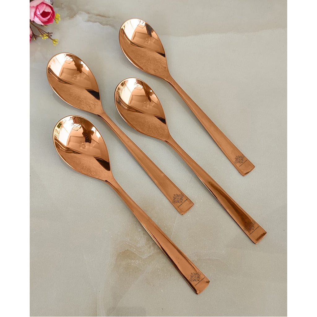 Indian Art Villa Stainless Steel With Rose Gold Finish Serving Spoon