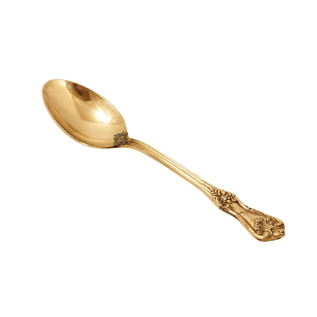 Indian Art Villa Brass Designer Spoon, Tableware Home Hotel