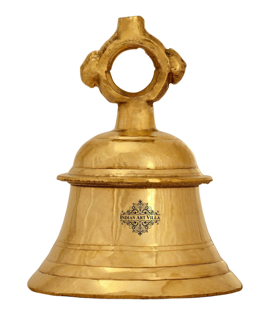 Indian Art Villa Pure Brass Pooja Bell Ghanti, For Home Temple Decoration