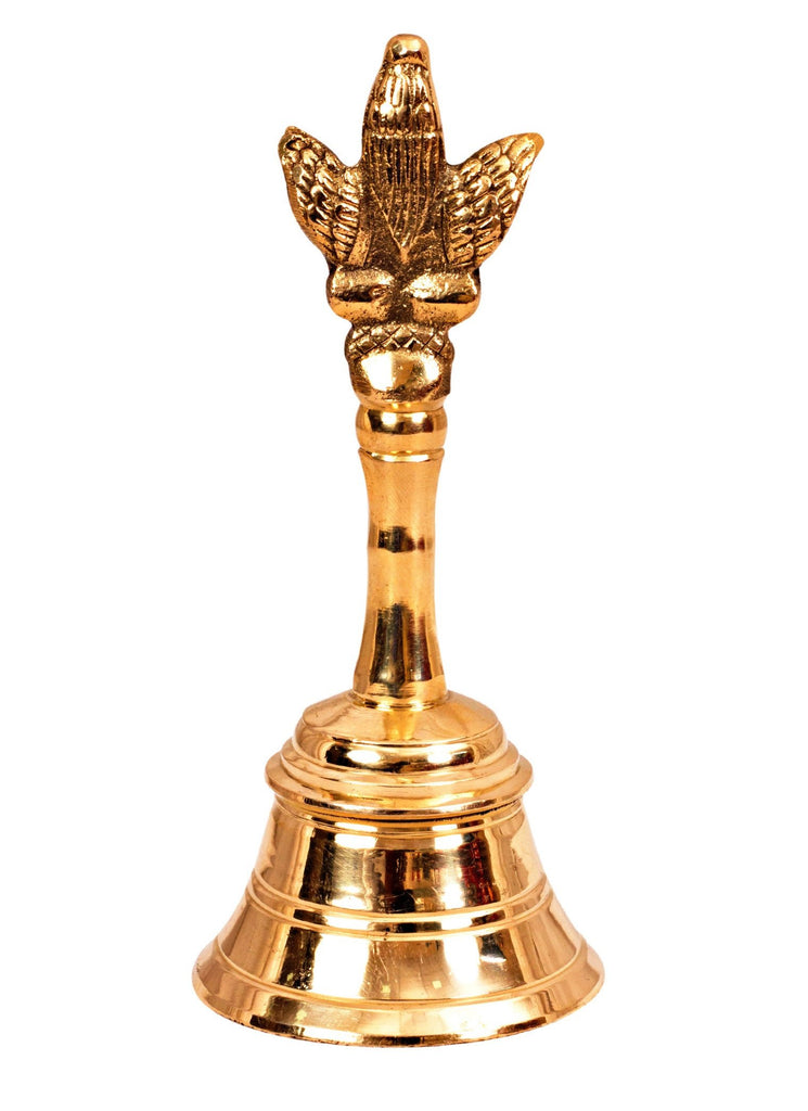 Indian Art Villa Shri Garuda Design Brass Pooja Ghanti Bell, Poojan Temple , Religious and Spiritual Item