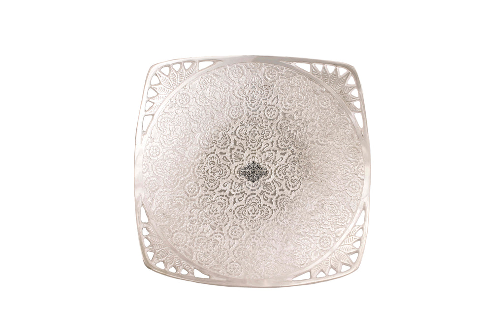 INDIAN ART VILLA Silver Plated Designer Bowl