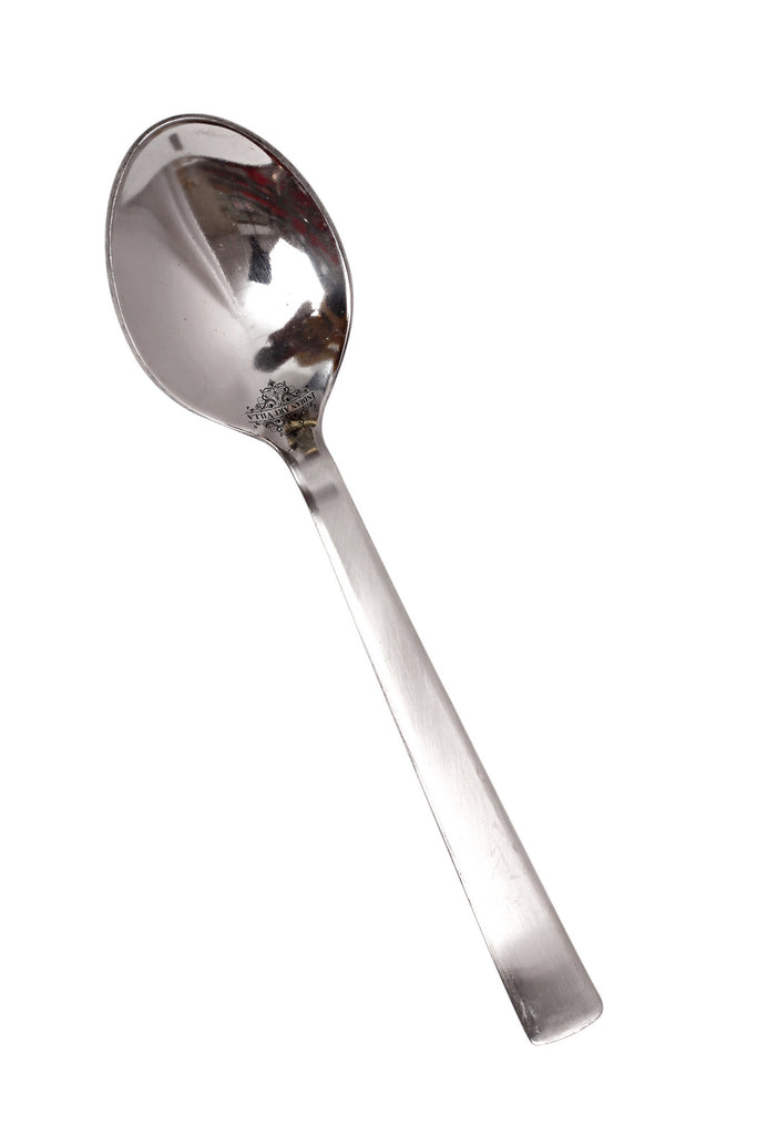 Indian Art Villa Pure Stainless Steel Handmade Matt Finish Design Baby Spoon