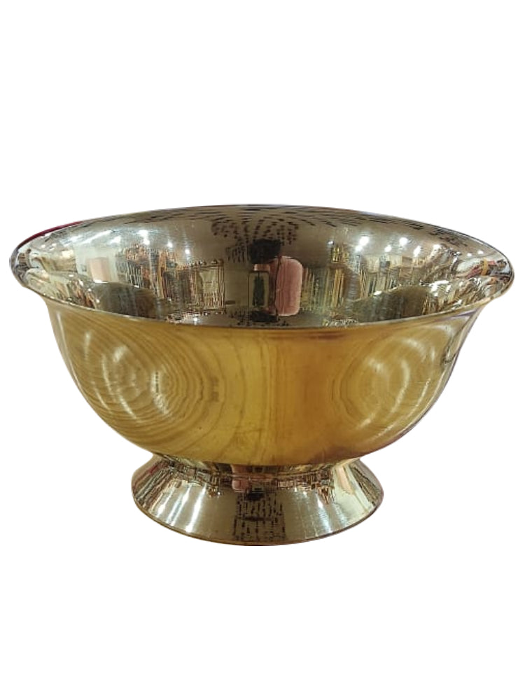 Indian Art Villa Handmade Brass Finger Bowl, Hammered Design, Serving Indian Food, Gift Decorative Bowl Dinnerware, 500 ML