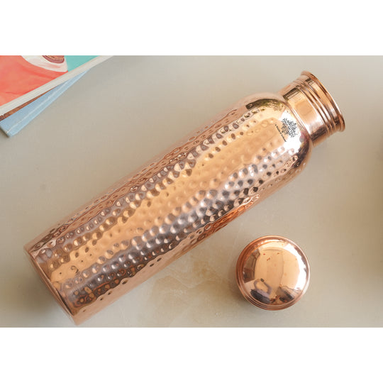Pure Copper Bottle for Everyday Hydration - Easy to Carry