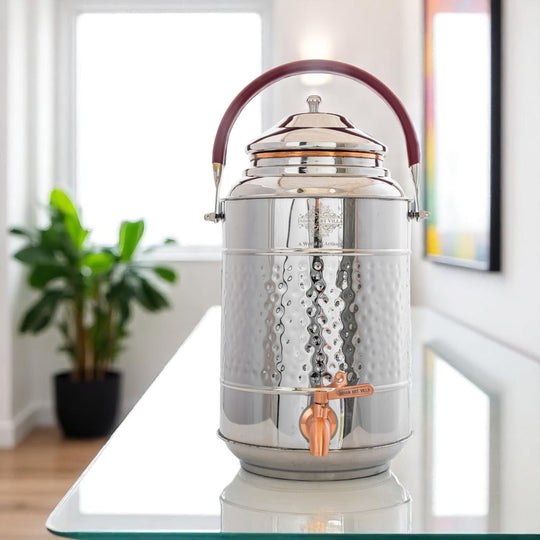 Height and tap position chart for 5 litre copper water dispenser – 5 litre copper water dispenser dimensions