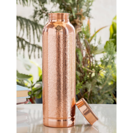 Doctor's Choice Pure Copper Water Bottle with Ergonomic Design