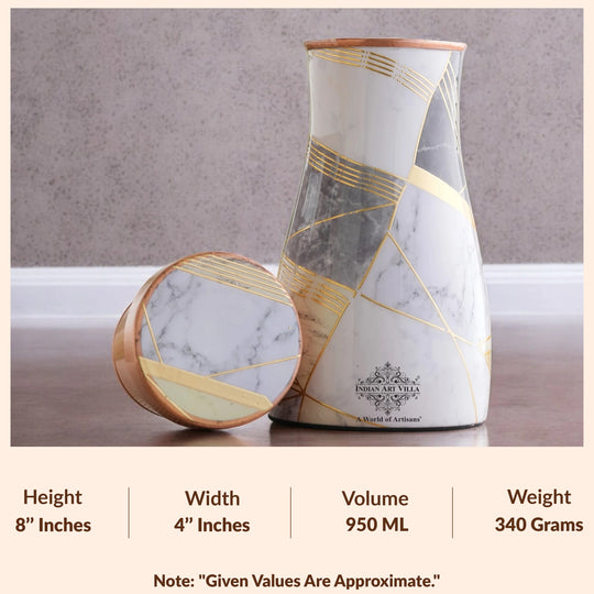 Pure Copper Gold Print Luxury Design Bedroom Bottle-950 ml