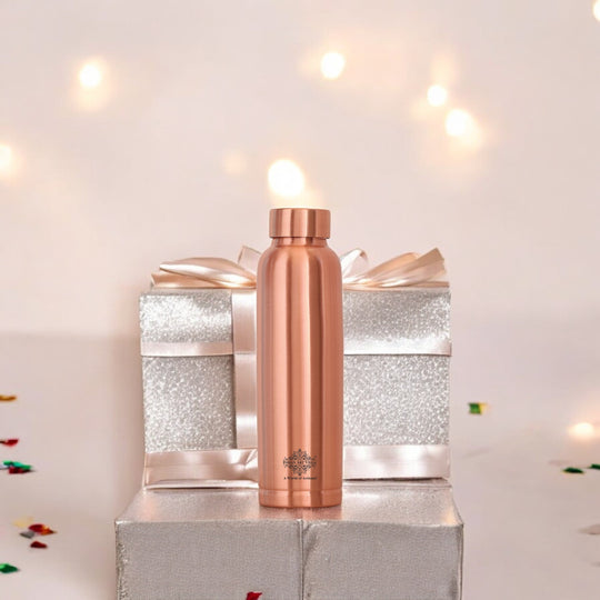 Doctor's Choice Pure Copper Water Bottle with Ergonomic Design