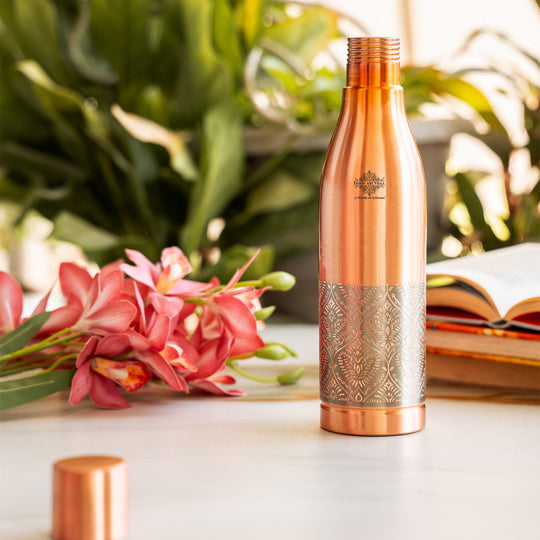Half Embossed Authentic Copper Bottle 1150 ML