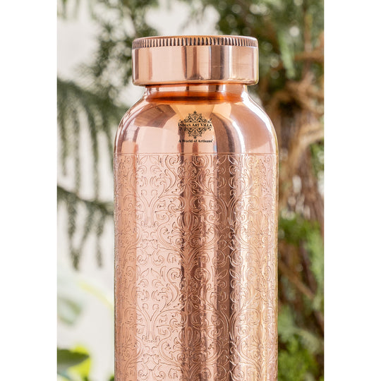 Doctor's Choice Pure Copper Water Bottle with Ergonomic Design