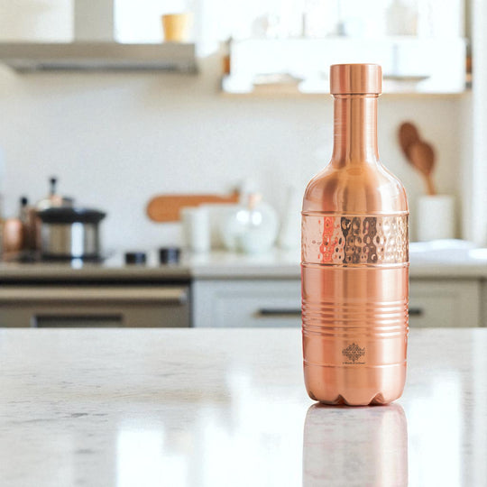 Pure Copper Water Bottle With Maharaja Style