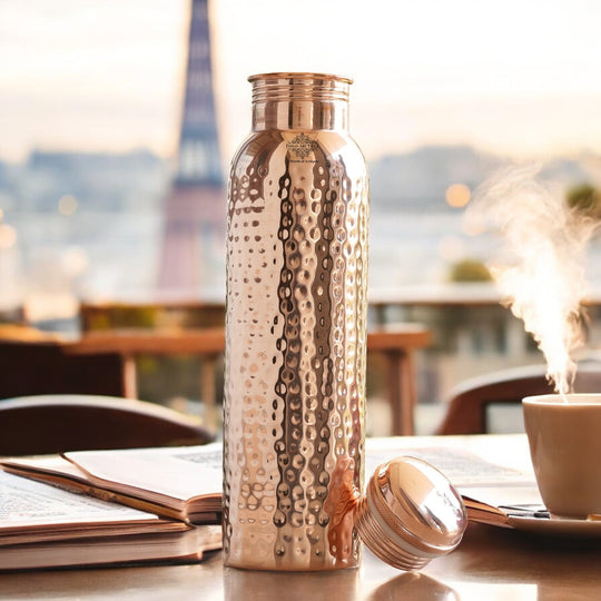 Pure Copper Bottle for Everyday Hydration - Easy to Carry