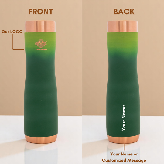 Personalized Copper Ombre Silk Finish Water Bottle