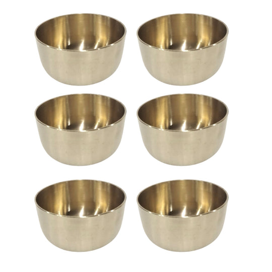 Brass Bowl With Matt Finish Design, Diameter-8.89 cm