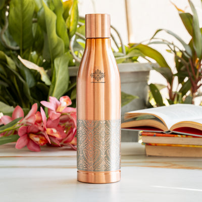 Half Embossed Authentic Copper Bottle 1150 ML