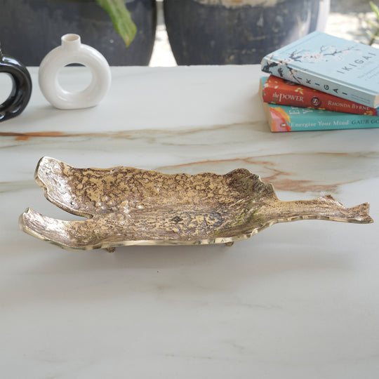 Antique Brass Rough Finish Tray/Paltter