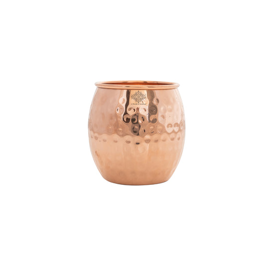 Traditional copper drinking glass for use