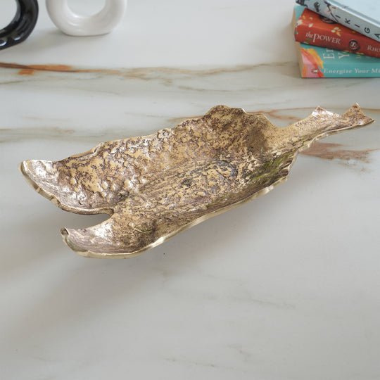 Antique Brass Rough Finish Tray/Paltter