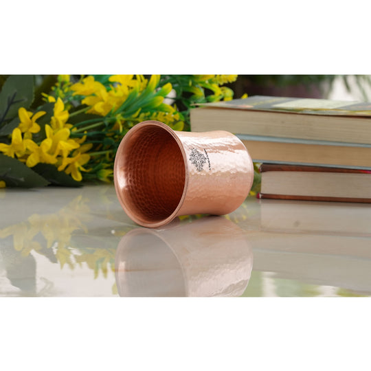 Hammered copper tumbler premium wellness drinkware