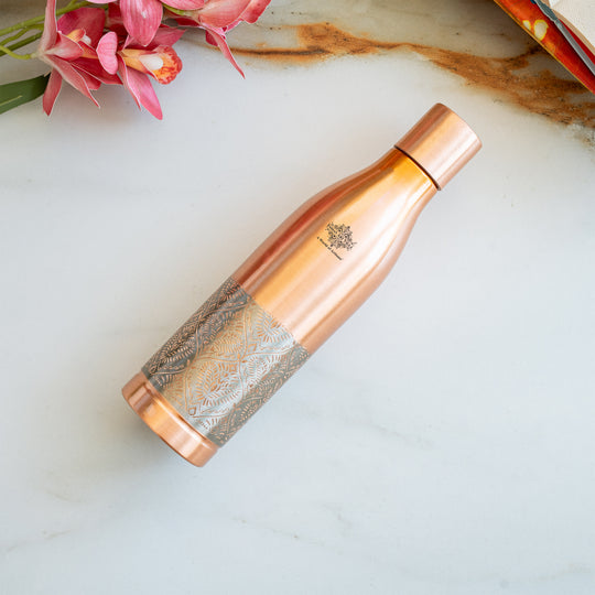 Half Embossed Authentic Copper Bottle 1150 ML