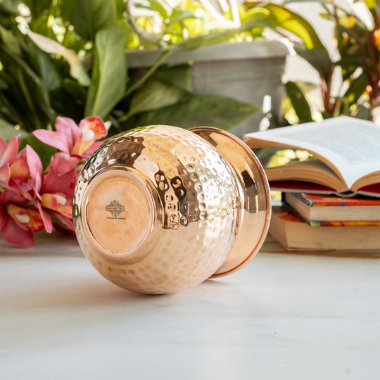 Pure Copper Hammered Lota/Kalash for Pooja