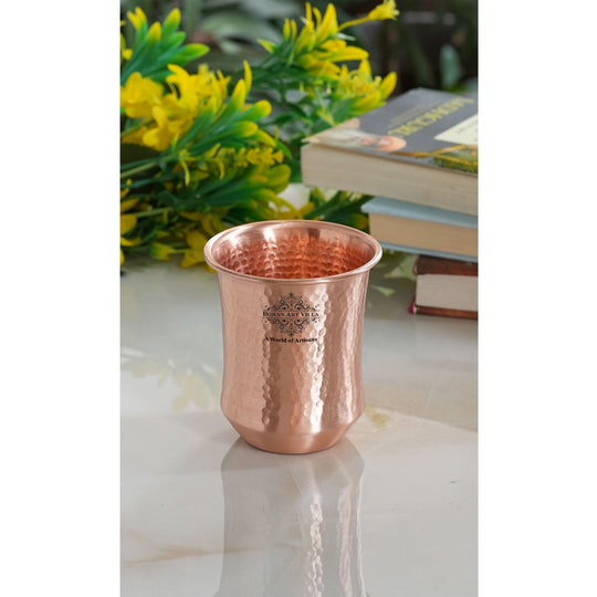 Copper glass for daily hydration and wellness use