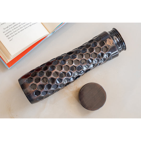 Pure Copper Water Bottle Antique Hammered Design – 1L