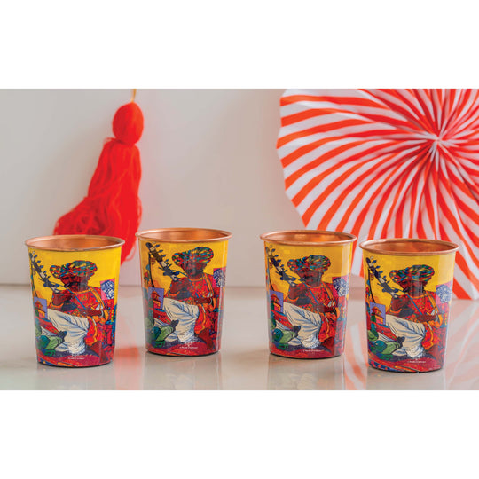 Pure Copper Glass Rajasthani Meena "Padharo Mhare Desh" Printed Theme