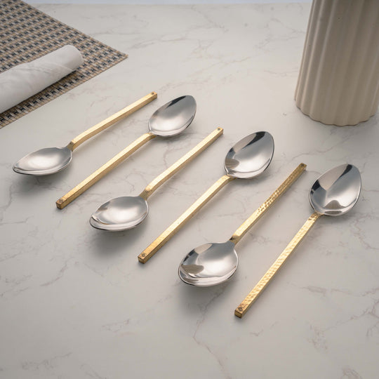 Steel Spoon With Brass handle