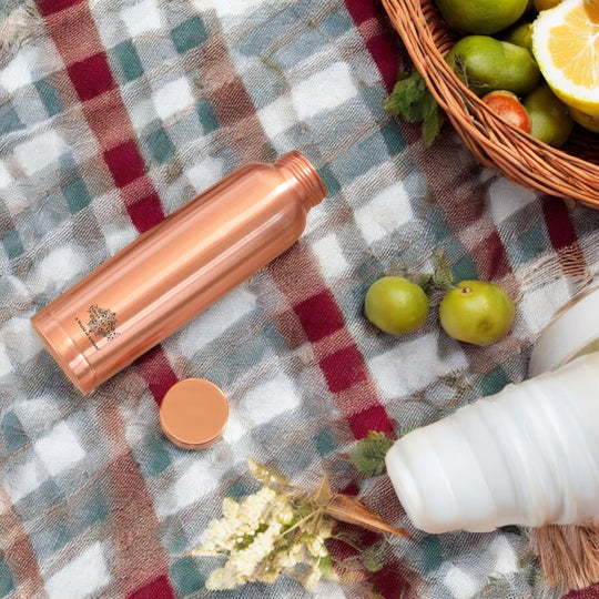 Doctor's Choice Pure Copper Water Bottle with Ergonomic Design