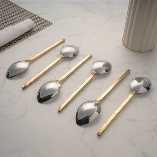 Steel Spoon With Brass handle