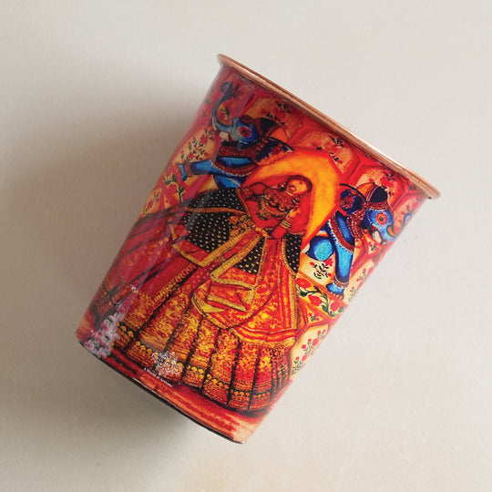 Copper tumbler handcrafted premium Ayurvedic design