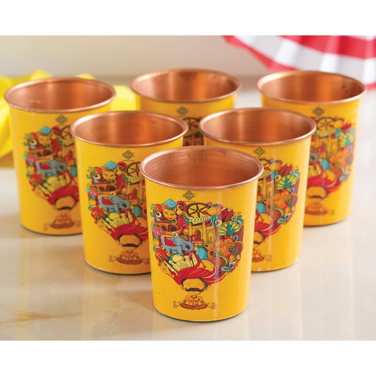 Copper glass for natural wellness water consumption