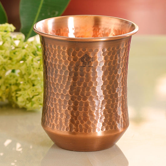 Pure Copper Hammered & Smooth Design Glass