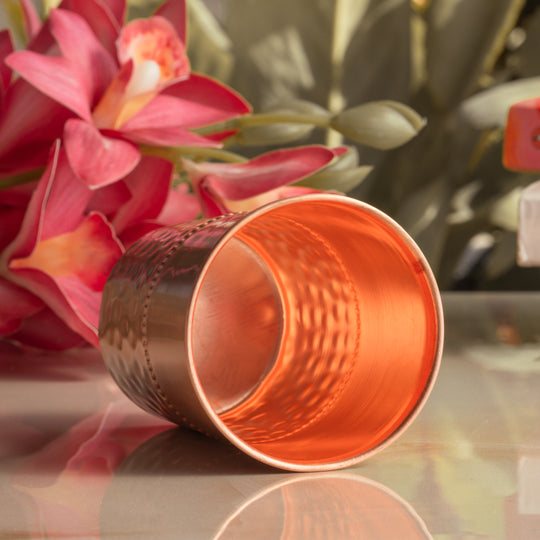 Pure Copper Glass With straight vertical sides- 275 ML