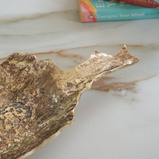 Antique Brass Rough Finish Tray/Paltter