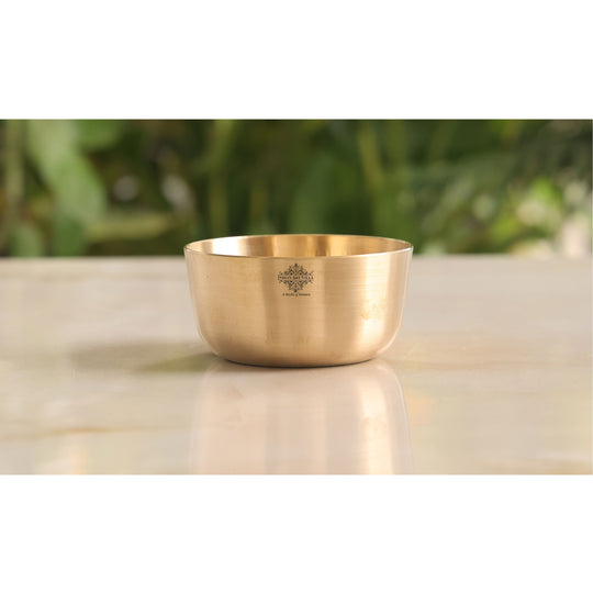 Pure Brass Matt Finish 7 Pieces Dinner Set / Thali Set, Dinnerware, Tableware