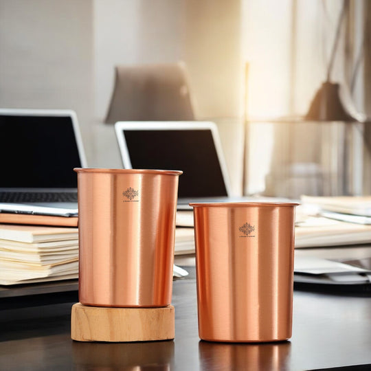Pure Copper Glass With straight vertical sides- 275 ML