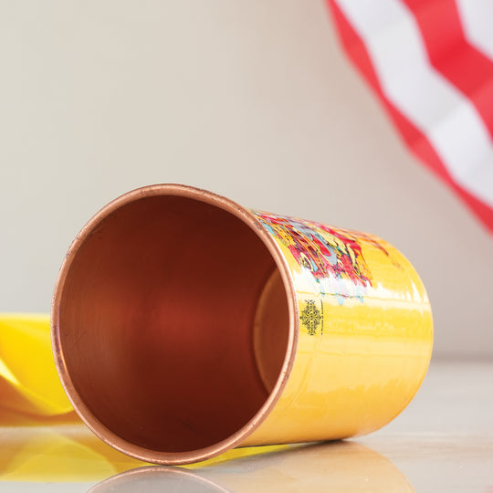 Pure Copper Glass Rajasthani Meena "Padharo Mhare Desh" Printed Theme