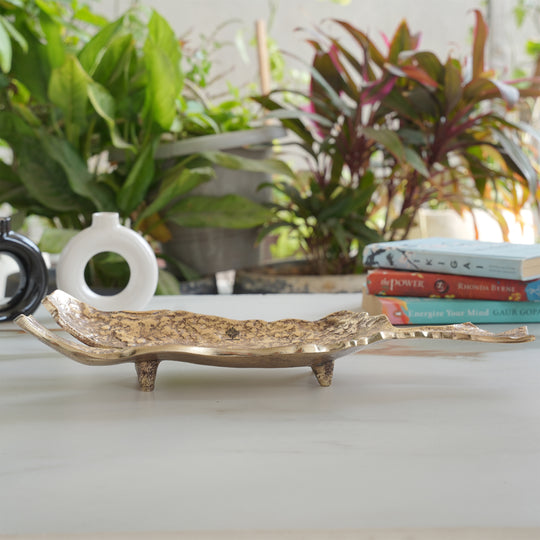 Antique Brass Rough Finish Tray/Paltter