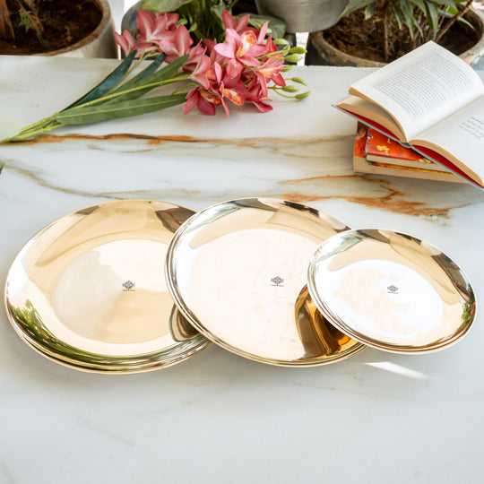 Bronze Thali Dinner Plate, Dinnerware & Serveware