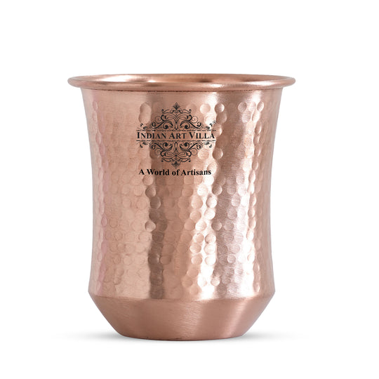 Traditional copper water glass for hydration routine