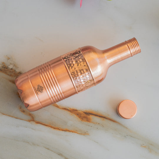 Pure Copper Water Bottle With Maharaja Style