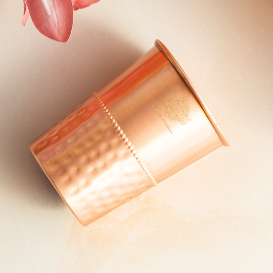 Pure Copper Glass With straight vertical sides- 275 ML