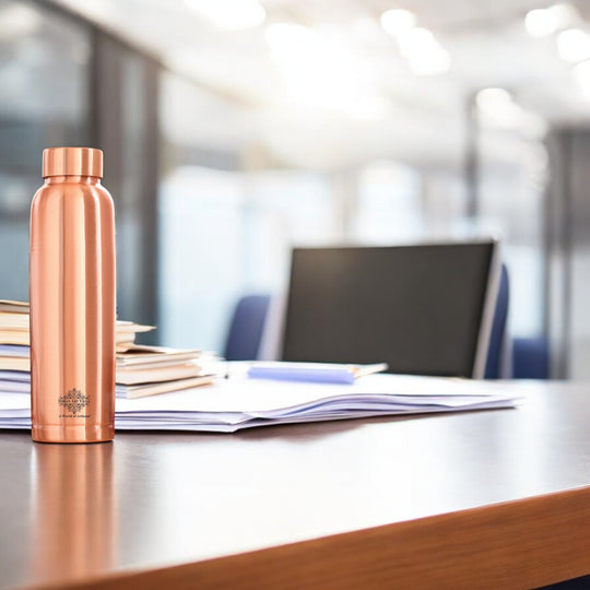 Doctor's Choice Pure Copper Water Bottle with Ergonomic Design