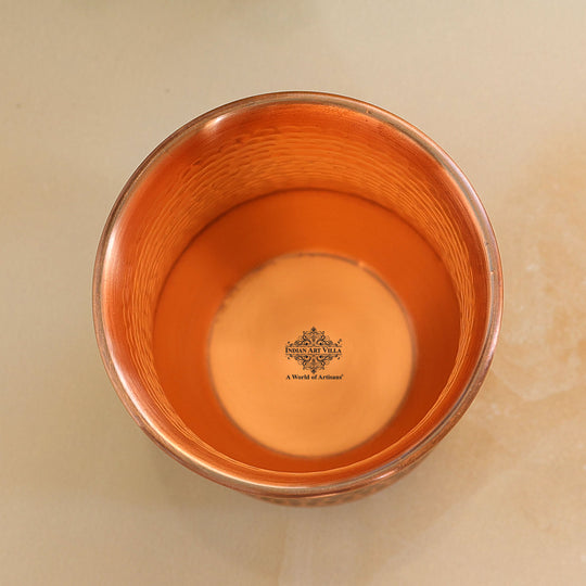 Pure Copper Hammered & Smooth Design Glass