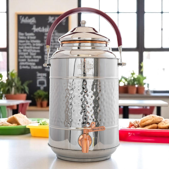 5 litre copper water dispenser features – diamond embossed design, leak-proof brass tap, ayurvedic water