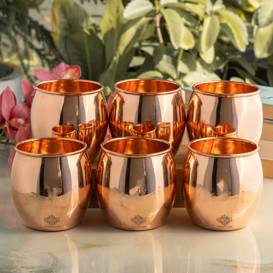 Copper glass elegant artisan hammered design