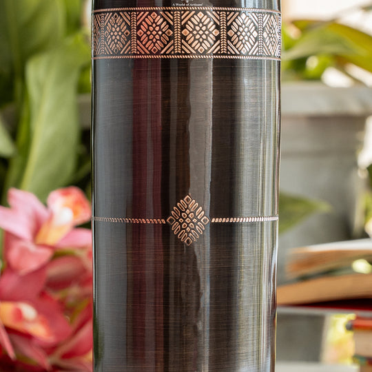 Pure Copper Drinkware Gift Set- Antique Finish Embossed Design